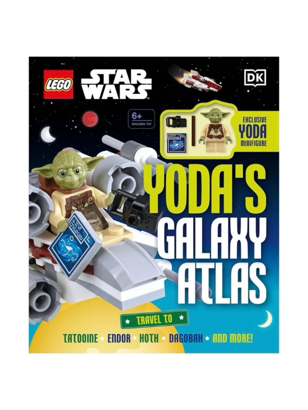 Yoda’s Galaxy Atlas Book + Collectible Minifigure